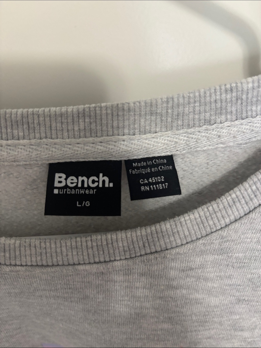 Bench Gray Crewneck Sweatshirt with Pastel Gradient Logo - Picture 2 of 4